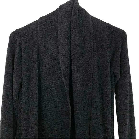 Barefoot Dreams Bamboo Chic Lite Womens Small XS Black Pockets Soft Cardigan - Picture 3 of 8